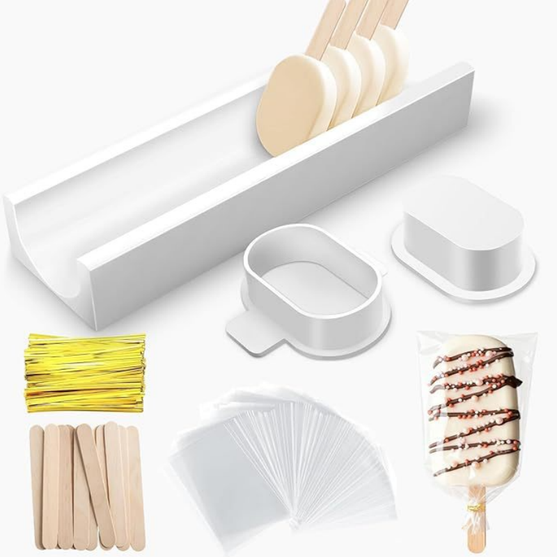 Baking Kitchen Set - ケーキポップ型セット（トレイ付き）ノンスティック再利用可能ケーキポップカッター、ベーキングツール、DIYデザートメーカー、ホームパーティーキッチン用品
