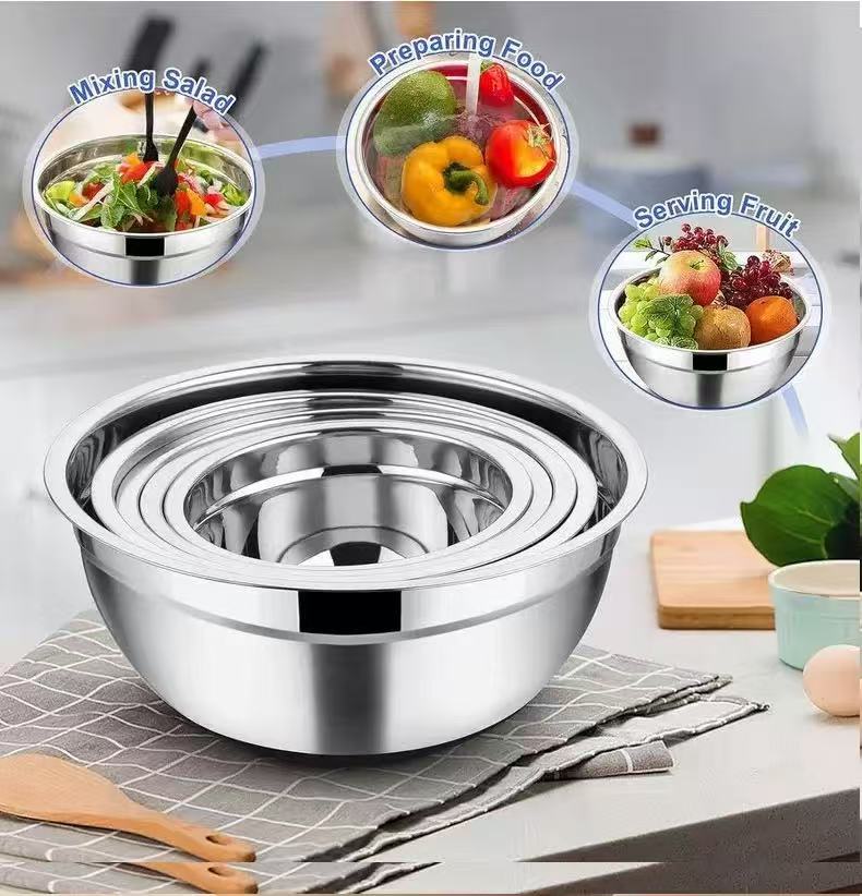 厚みのあるステンレス製ミキシングボウルセット（蓋付き）、キッ - Baking Kitchen Set のレビューと価格