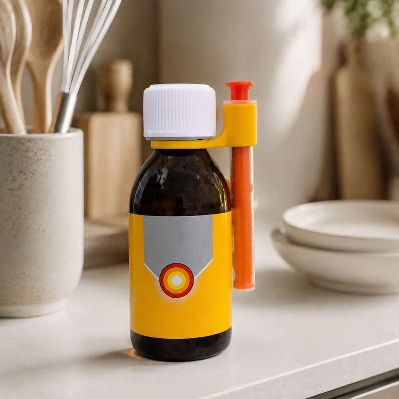 シロップボトル注射器ホルダークリップディスペンサーマウントス - Kitchen Uncle のレビューと価格