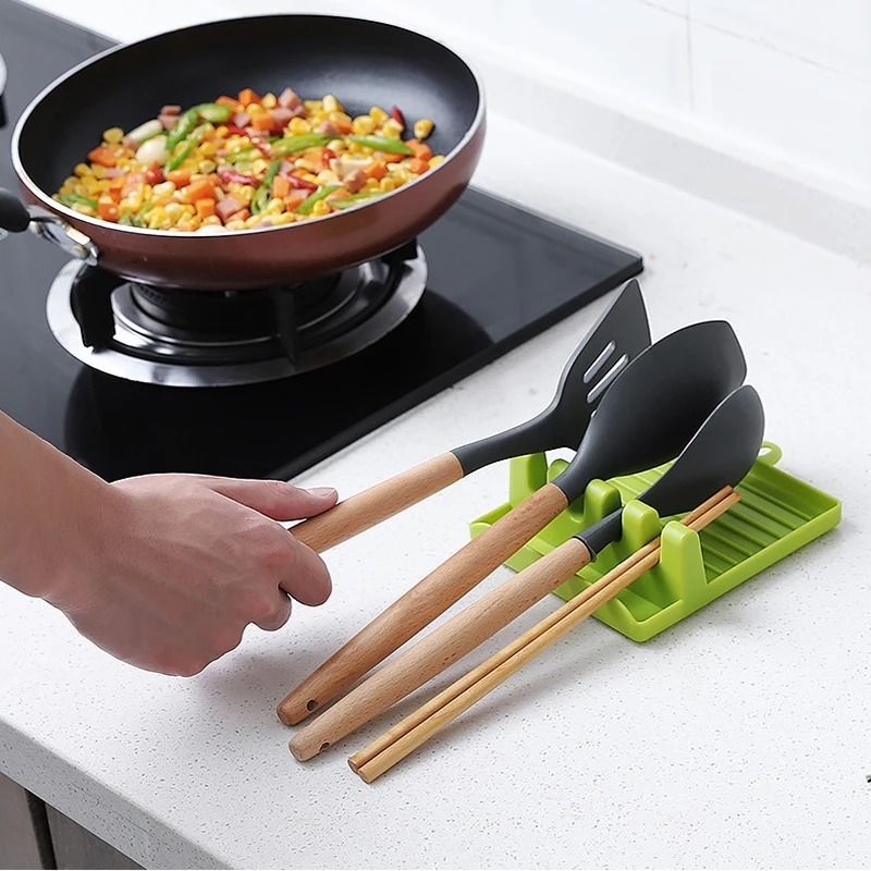 プラスチックスプーンスパチュラホルダーキッチン収納ラック、漏 - Kitchen Baking Rack のレビューと価格