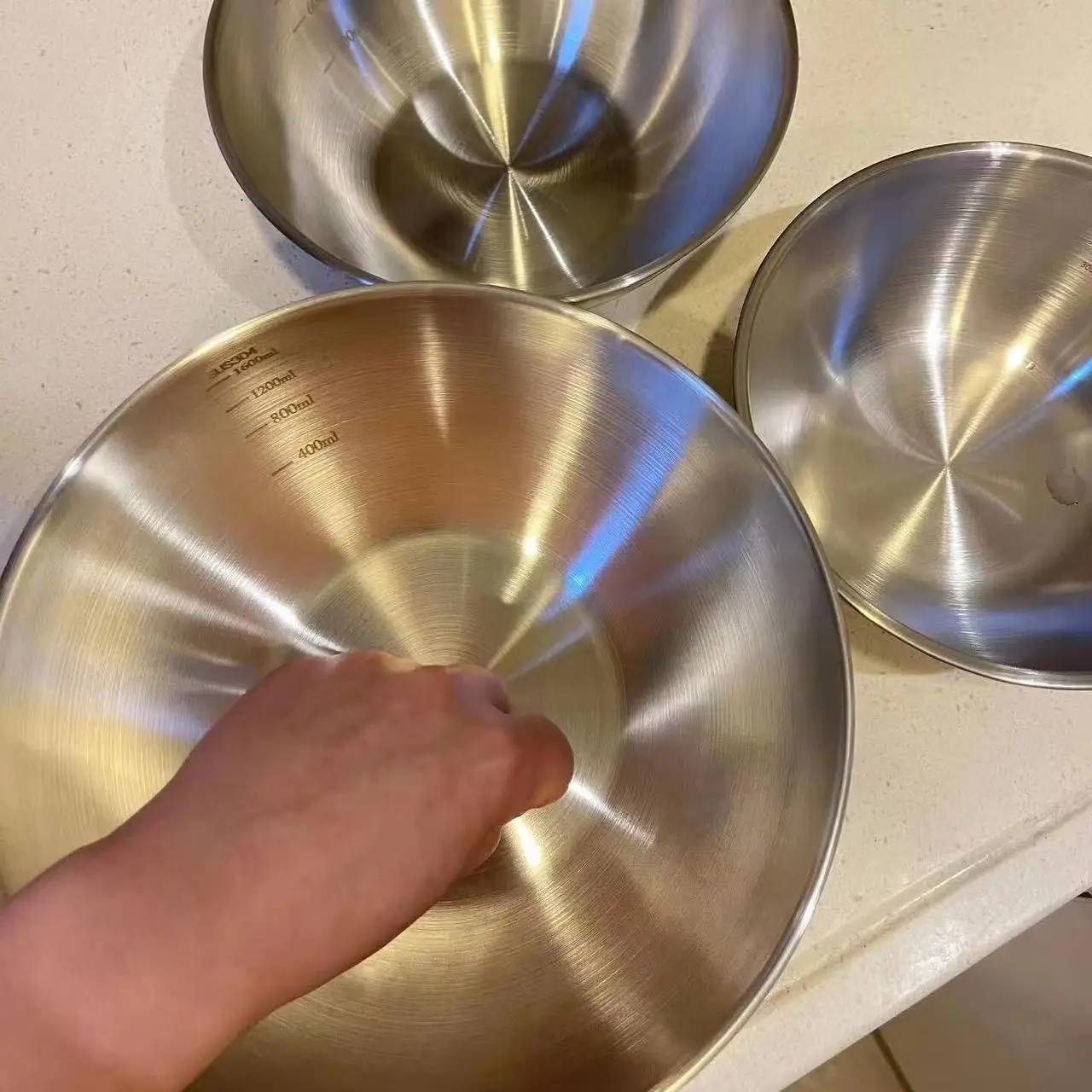 1-3個のステンレス製ボウルセット、目盛り付き、調理・ベーキ - Baking Kitchen Set のレビューと価格
