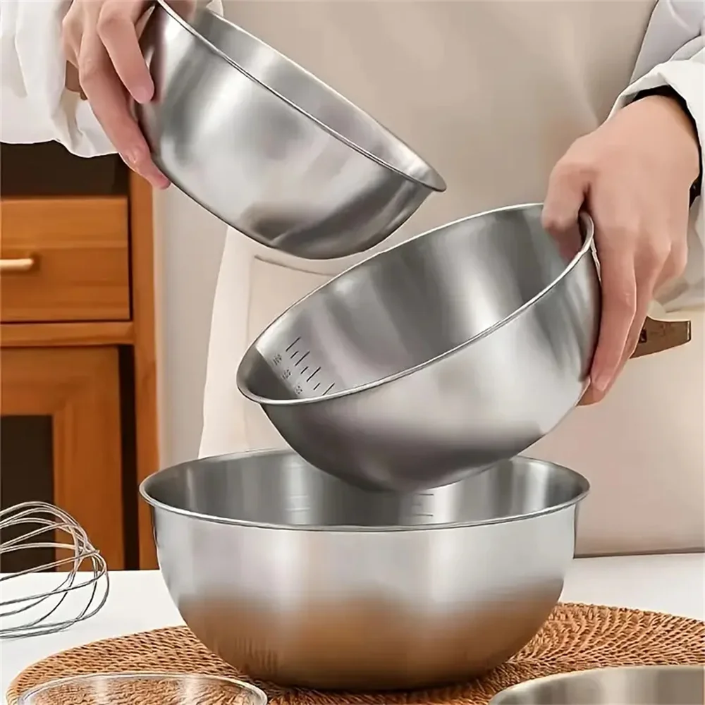 1-3個のステンレス製ボウルセット、目盛り付き、調理・ベーキ - Baking Kitchen Set のレビューと価格
