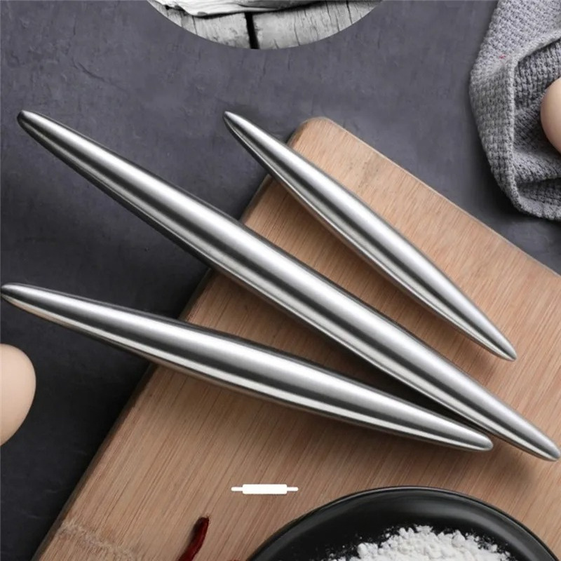 1Pc ステンレス鋼ローリングピンキッチン用品生地ローラーベ - Kitchen Roller Baking のレビューと価格