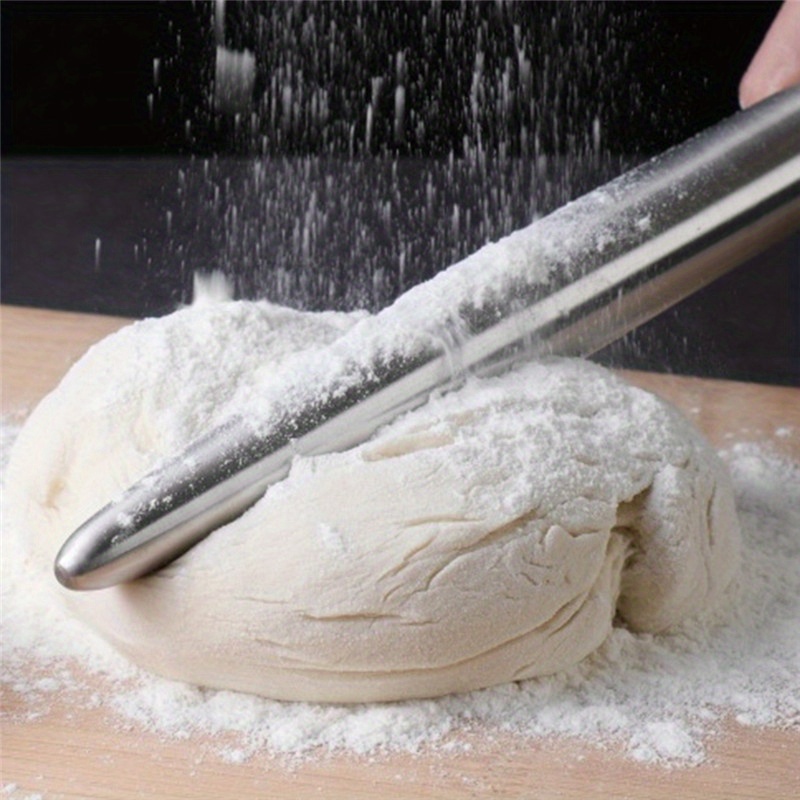 1Pc ステンレス鋼ローリングピンキッチン用品生地ローラーベ - Kitchen Roller Baking のレビューと価格